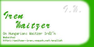 iren waitzer business card